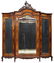 FRENCH LOUIS XV STYLE MAHOGANY THREE-DOOR ARMOIRE - 2