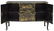 VINTAGE CHINOISERIE BLACK LACQUER GILT SIDEBOARD - 2