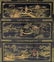 VINTAGE CHINOISERIE BLACK LACQUER GILT SIDEBOARD - 4