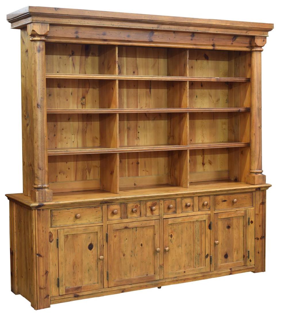 RALPH LAUREN BROMLEY PINE HUTCH, BOOKCASE DISPLAY