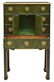 ASIAN APOTHECARY-STYLE PARCEL GILT CHEST ON STAND - 2