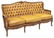 LOUIS XV STYLE BUTTON BACK LEATHER SOFA