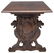 FRENCH OAK LIBRARY TABLE, CARVED GRIFFINS - 4