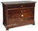 FRENCH CHARLES X MAHOGANY MARBLE TOP COMMODE, DESK