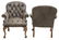 (2) FAIRFIELD LEATHER BUTTONED ARM CHAIRS - 2