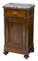 LOUIS PHILIPPE STYLE MARBLE TOP BEDSIDE CABINET