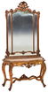 LOUIS XV STYLE GILT CONSOLE TABLE & MIRROR