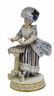 MEISSEN PORCELAIN FIGURE, GIRL SERVING CARDS, F64