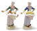 (2) MEISSEN PORCELAIN FEMALE FIGURE APPLE SELLER