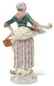 (2) MEISSEN PORCELAIN FEMALE FIGURE APPLE SELLER - 3