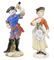 (2) MEISSEN PORCELAIN FIGURES, LADY & SPYGLASS BOY