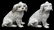 (2) MEISSEN PORCELAIN FIGURE BOLOGNESE DOG