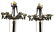 (2) FRENCH EMPIRE STYLE PAW FOOT BRONZE CANDELABRA - 2