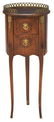 (2) FRENCH FLORAL ACCENTED SIDE TABLES - 2