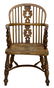 ENGLISH YEW & ELM WOOD WINDSOR ARM CHAIR, 19TH C. - 2