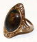 ANTIQUE 14KT ROSE GOLD, BLACK OPAL DIAMOND RING