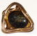 ANTIQUE 14KT ROSE GOLD, BLACK OPAL DIAMOND RING - 3