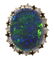 ESTATE BLACK OPAL, DIAMOND, ENAMEL, 14KT GOLD RING - 2