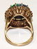 ESTATE BLACK OPAL, DIAMOND, ENAMEL, 14KT GOLD RING - 4