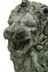 (PAIR) LARGE SEATED OPPOSED BRONZE LIONS - 4