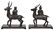 (2) CHINESE PATINATED BRONZE, CHILDREN RIDING DEER - 2