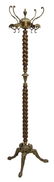 BARLEY TWIST HALL TREE WITH COAT & HAT RACKS - 2