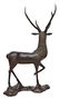 LARGE CHINESE PATINATED BRONZE FIGURE OF A DEER - 2