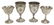 (4) AMERICAN MONOGRAMMED STERLING SILVER GOBLETS