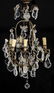 GILT METAL & CRYSTAL SIX-LIGHT CHANDELIER