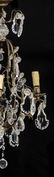 GILT METAL & CRYSTAL SIX-LIGHT CHANDELIER - 2