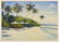 LARGE SIGNED PALM TREES & WHITE SAND PAINTING