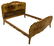 ITALIAN LOUIS XV STYLE BURL WOOD BED
