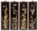 (4) CHINESE BLACK LACQUER WALL PANELS