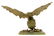 (3) GERMAN BRONZE CANDLESTICKS & EAGLE ON ONYX - 3