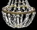 ITALIAN CRYSTAL SINGLE-LIGHT CHANDELIER