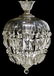 ITALIAN CRYSTAL & GLASS SINGLE LIGHT CHANDELIER