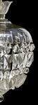 ITALIAN CRYSTAL & GLASS SINGLE LIGHT CHANDELIER - 2