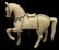 CHINESE TILED BONE MODEL OF A HORSE - 3