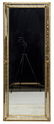 CONTEMPORARY GILT FAUX BAMBOO FRAMED WALL MIRROR - 2