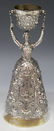 (2) GERMAN SILVERPLATE FIGURAL WEDDING CUP & TRAY - 5