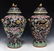 (2) CHINESE PARCEL GILT FAMILLE NOIRE TEMPLE JAR - 2