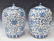 (2) CHINESE BLUE & WHITE PORCELAIN MELON JARS - 2