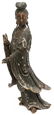 ASIAN POLYCHROME WOOD STATUE