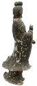 ASIAN POLYCHROME WOOD STATUE - 4