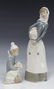 (2) LLADRO PORCELAIN GIRL W/LAMB & BOY W/ LAMB