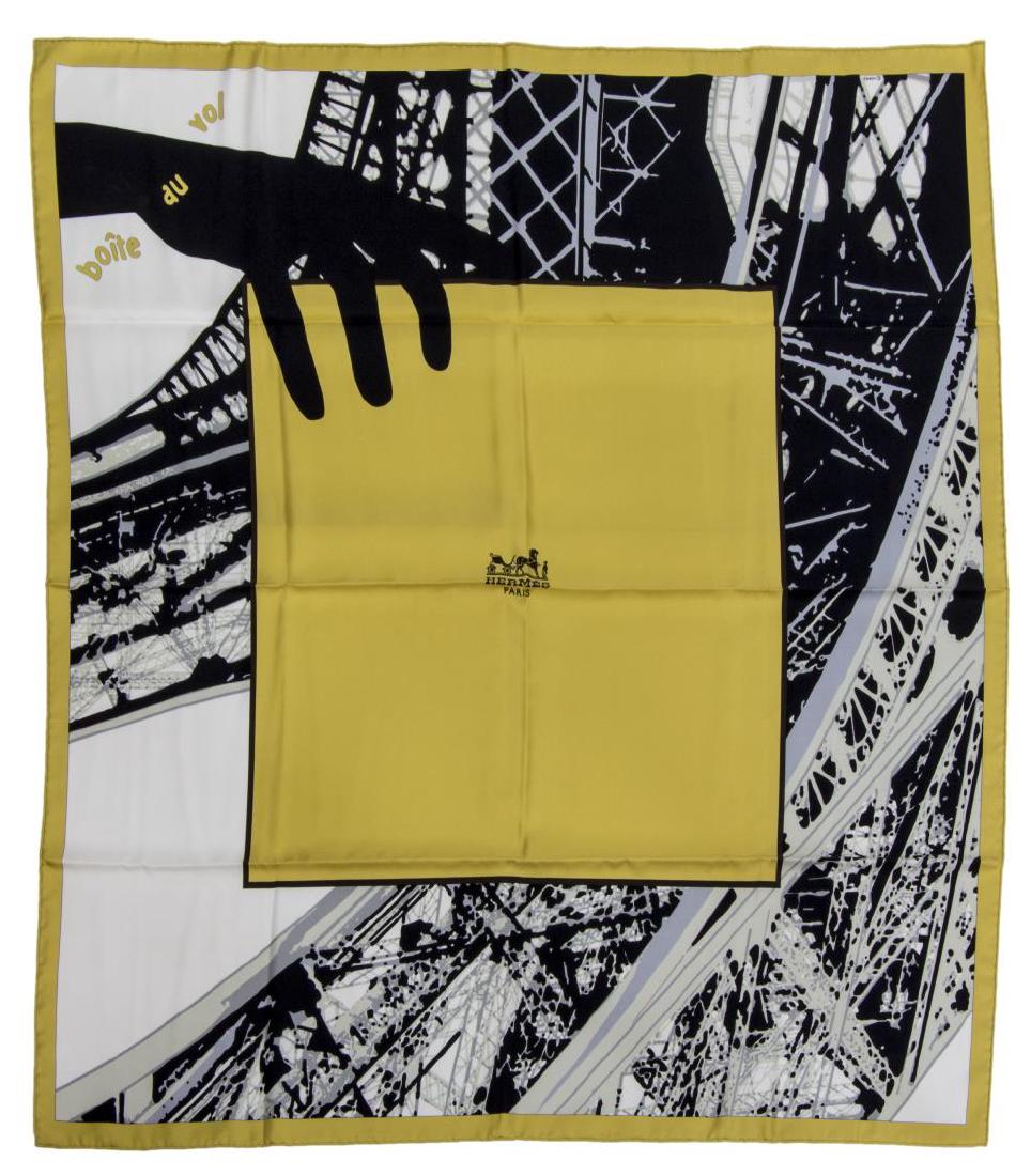 HERMES 'BOITE AU VOL' MODERN TWILL SILK SCARF (1 of 2)