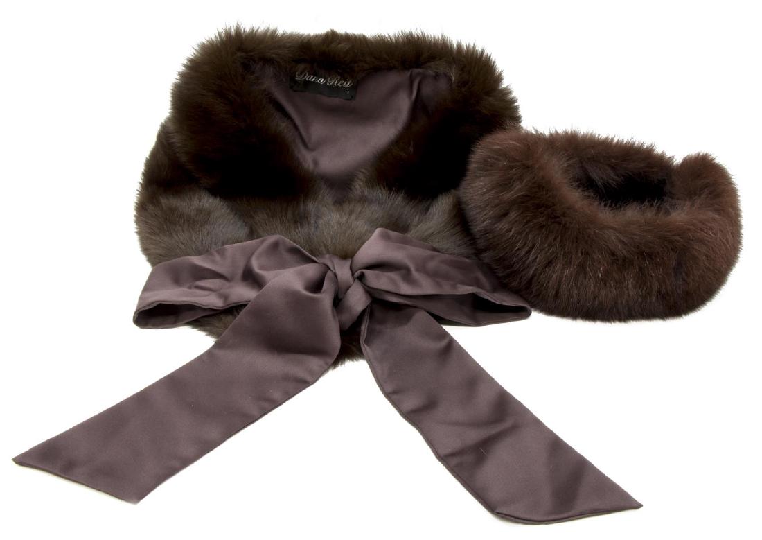 (2) FUR OUTERWEAR, DANA REIT STOLE, HEADBAND (1 of 4)