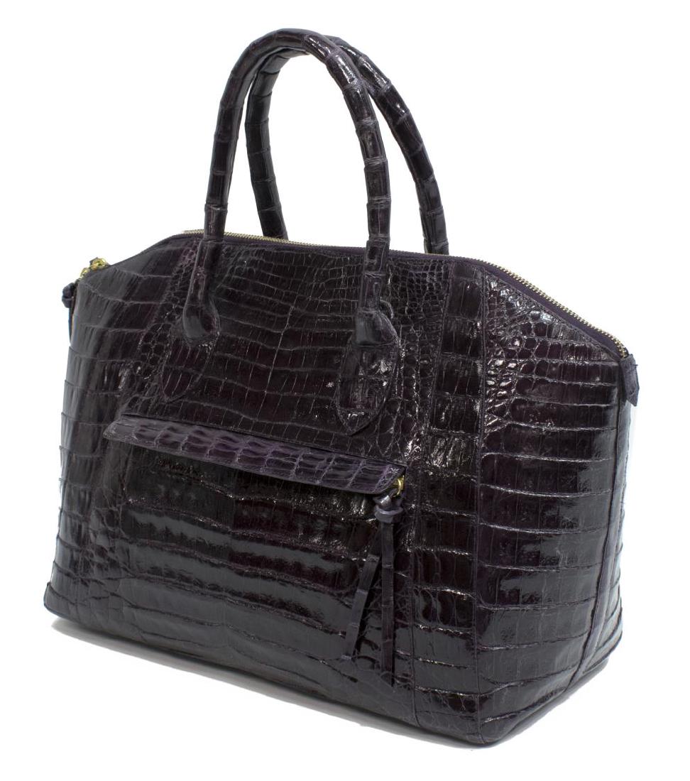 NANCY GONZALEZ GLAZED CROCODILE TOTE BAG (1 of 9)