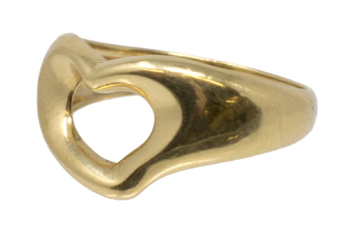 TIFFANY & CO ELSA PERETTI OPEN HEART 18K GOLD RING (1 of 3)