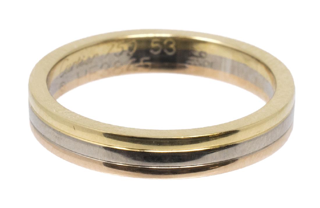 CARTIER "TRINITY" THREE COLOR 18K GOLD BAND RING (1 of 2)